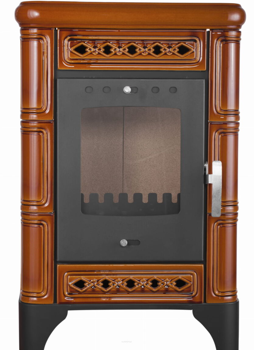 Piec kaflowy z szamotem PK1 Eko Brąz 5,7 kW ECODESIGN 2022