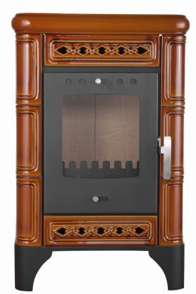 Piec kaflowy z szamotem PK1 Eko Brąz 5,7 kW ECODESIGN 2022